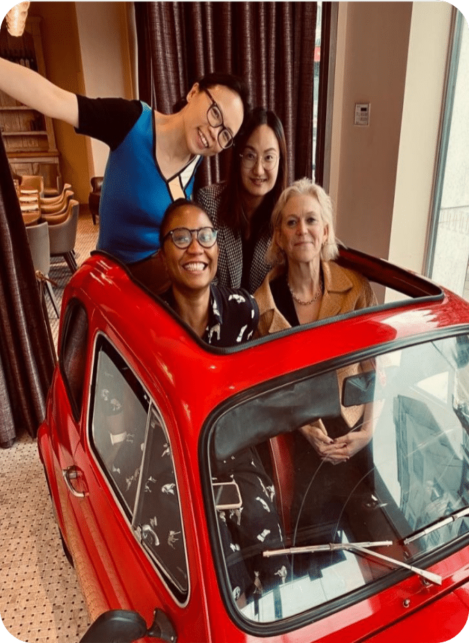 Staff from Emerging Comms, a china marketing agency, having fun with a client.
